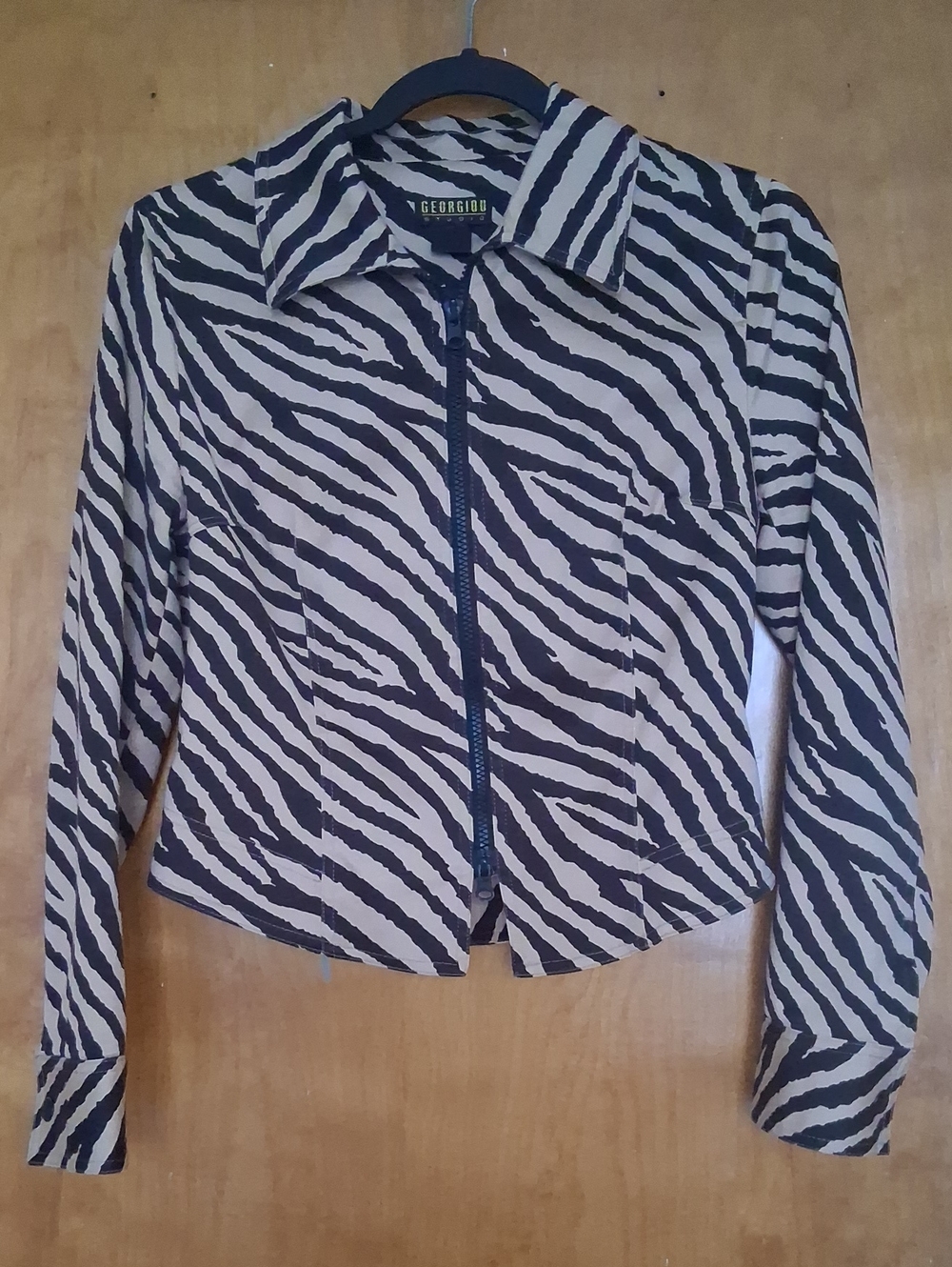 Rare 80s/90s Georgiou Studio Zebra Print Jacket Made In France Euro Vintage Y2K